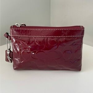 Coach Red Patent Leather Wristlet